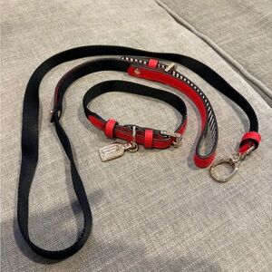 Henri Bendel Red and Black Striped Accessory
